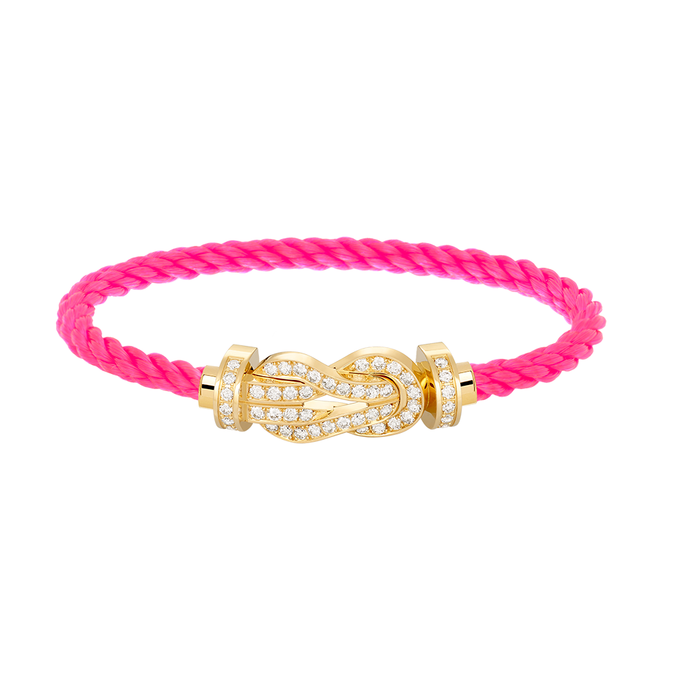 [Perla Lux]CHANCE LARGE 8 FIGURE BUCKLE FULLDIAMOND BRACELET GOLD