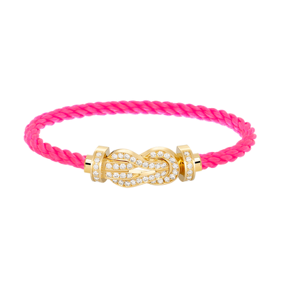 [Perla Lux]CHANCE LARGE 8 FIGURE BUCKLE FULLDIAMOND BRACELET GOLD