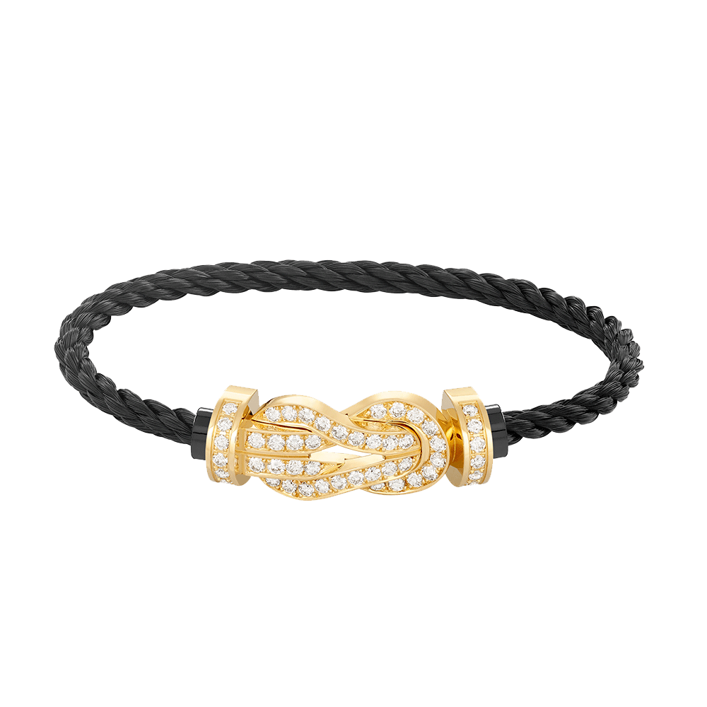 [Perla Lux]CHANCE LARGE 8 FIGURE BUCKLE FULLDIAMOND BRACELET GOLD