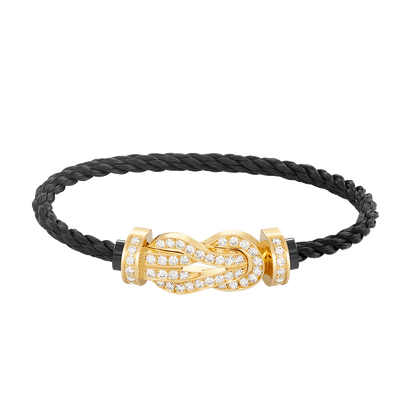 [Perla Lux]CHANCE LARGE 8 FIGURE BUCKLE FULLDIAMOND BRACELET GOLD