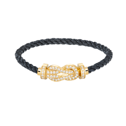 [Perla Lux]CHANCE LARGE 8 FIGURE BUCKLE FULLDIAMOND BRACELET GOLD