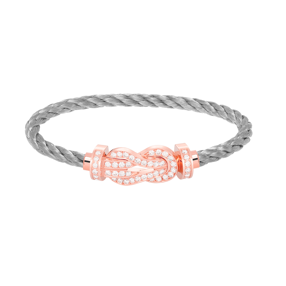 [Perla Lux]CHANCE LARGE 8 FIGURE BUCKLE FULL DIAMOND BRACELET ROSE GOLD