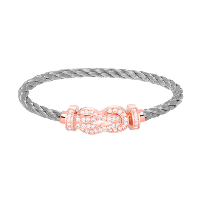 [Perla Lux]CHANCE LARGE 8 FIGURE BUCKLE FULL DIAMOND BRACELET ROSE GOLD