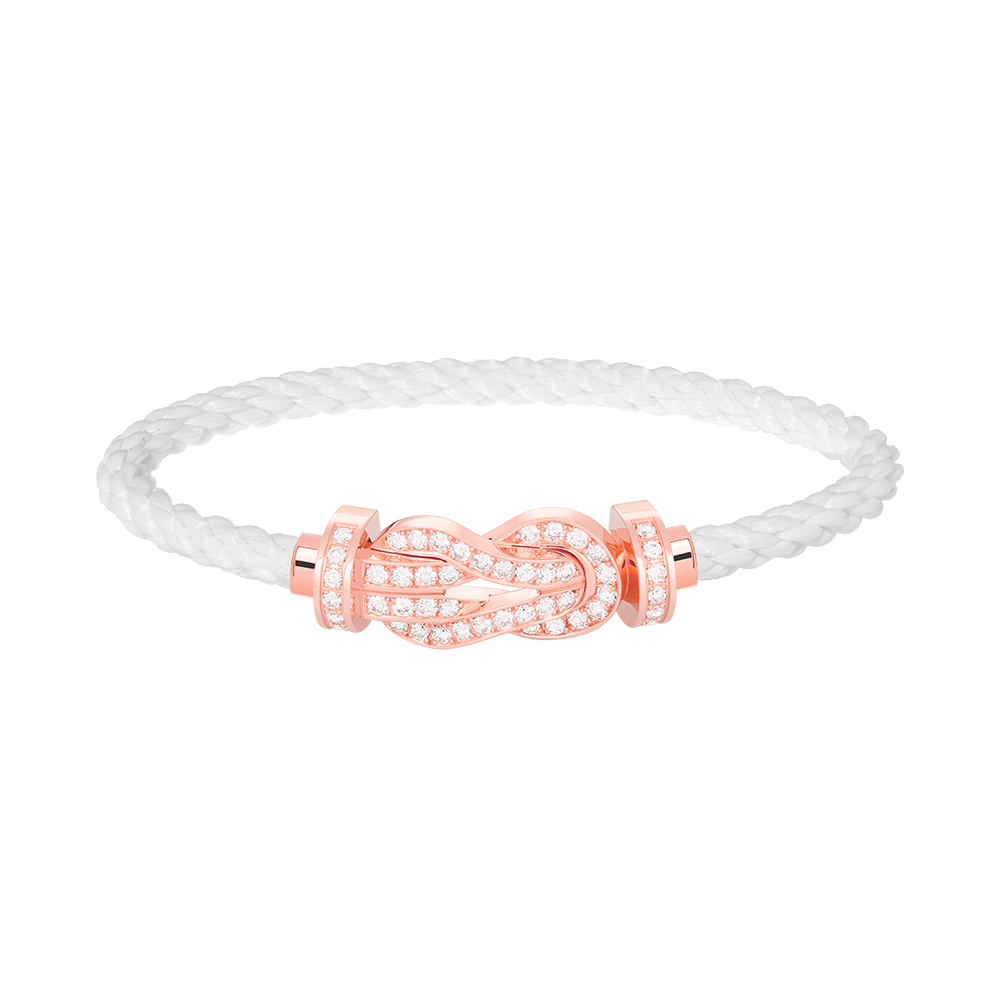 [Perla Lux]CHANCE LARGE 8 FIGURE BUCKLE FULL DIAMOND BRACELET ROSE GOLD