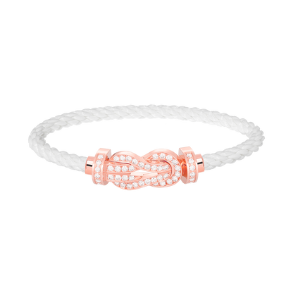 [Perla Lux]CHANCE LARGE 8 FIGURE BUCKLE FULL DIAMOND BRACELET ROSE GOLD
