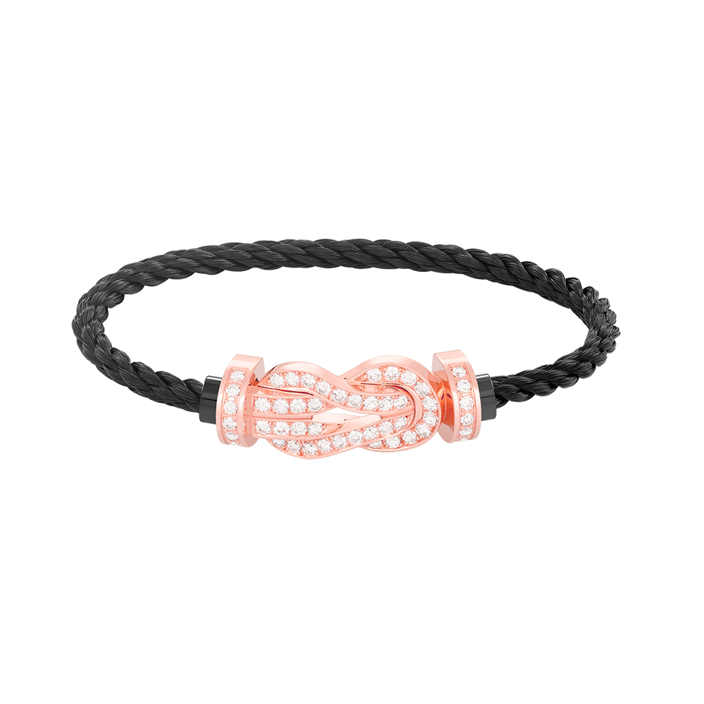 [Perla Lux]CHANCE LARGE 8 FIGURE BUCKLE FULL DIAMOND BRACELET ROSE GOLD