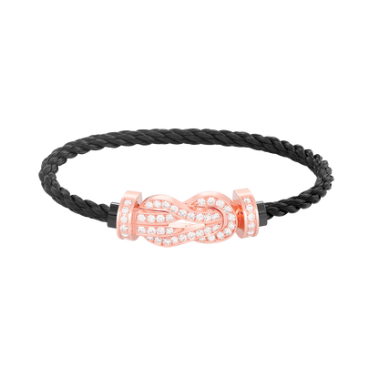[Perla Lux]CHANCE LARGE 8 FIGURE BUCKLE FULL DIAMOND BRACELET ROSE GOLD