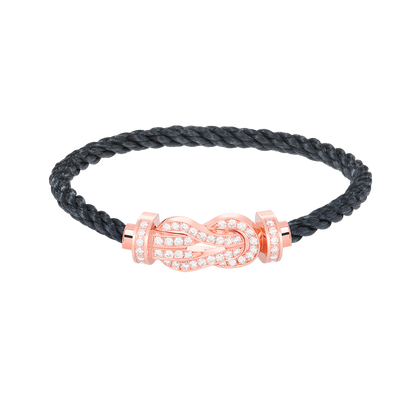 [Perla Lux]CHANCE LARGE 8 FIGURE BUCKLE FULL DIAMOND BRACELET ROSE GOLD