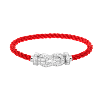 [Perla Lux]CHANCE LARGE 8 FIGURE BUCKLE FULL DIAMOND BRACELET SILVER