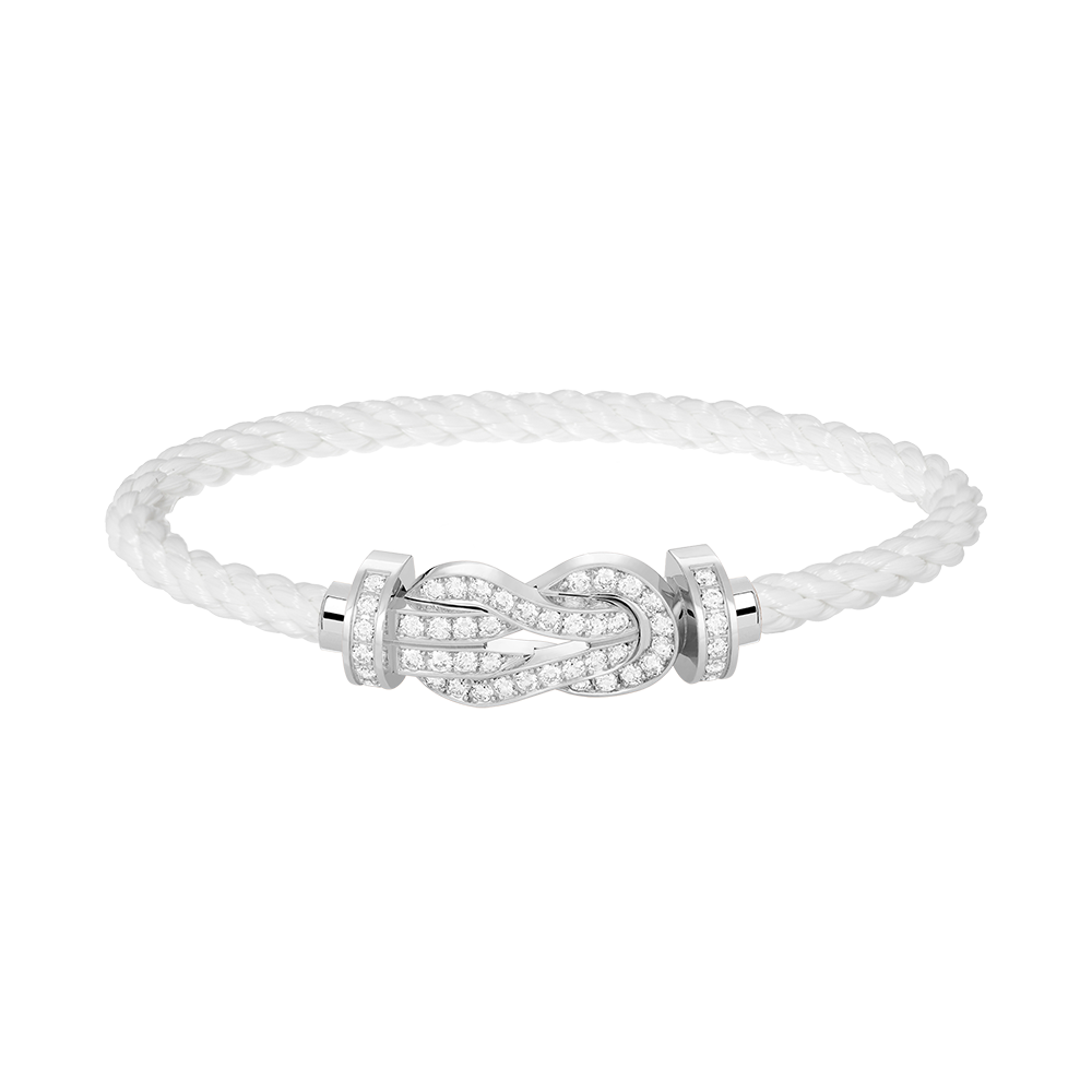 [Perla Lux]CHANCE LARGE 8 FIGURE BUCKLE FULL DIAMOND BRACELET SILVER