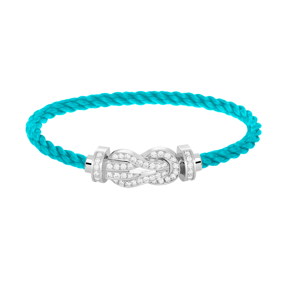 [Perla Lux]CHANCE LARGE 8 FIGURE BUCKLE FULL DIAMOND BRACELET SILVER