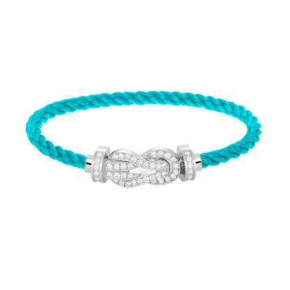 [Perla Lux]CHANCE LARGE 8 FIGURE BUCKLE FULL DIAMOND BRACELET SILVER