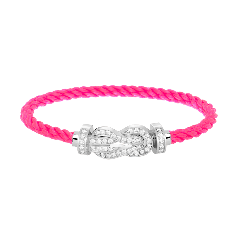 [Perla Lux]CHANCE LARGE 8 FIGURE BUCKLE FULL DIAMOND BRACELET SILVER