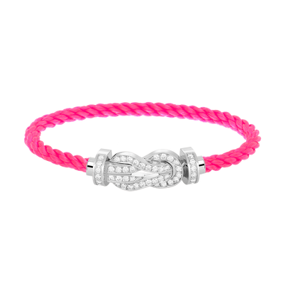 [Perla Lux]CHANCE LARGE 8 FIGURE BUCKLE FULL DIAMOND BRACELET SILVER