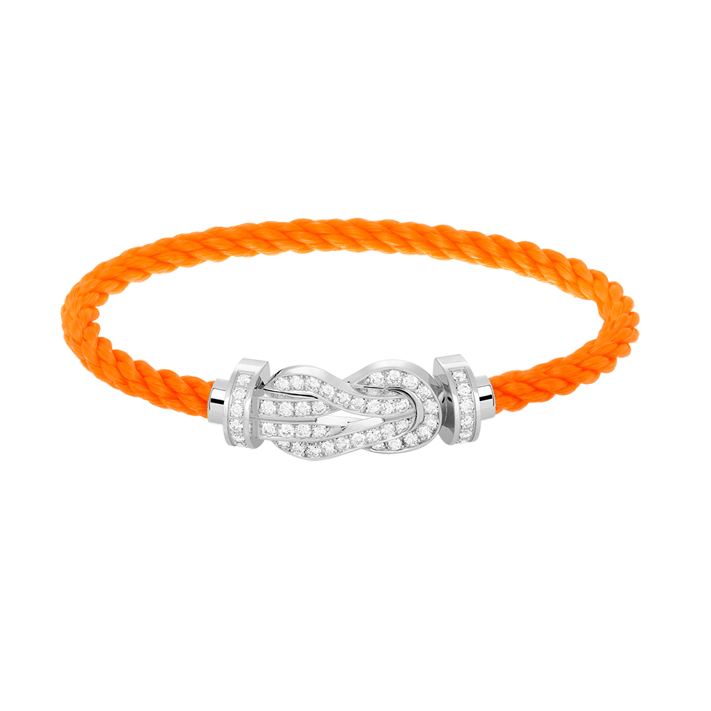 [Perla Lux]CHANCE LARGE 8 FIGURE BUCKLE FULL DIAMOND BRACELET SILVER