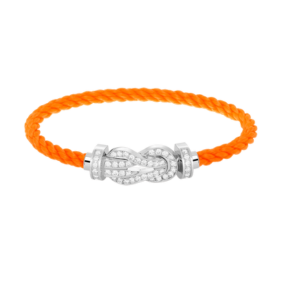 [Perla Lux]CHANCE LARGE 8 FIGURE BUCKLE FULL DIAMOND BRACELET SILVER