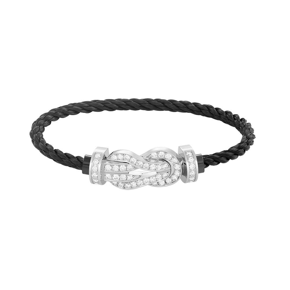 [Perla Lux]CHANCE LARGE 8 FIGURE BUCKLE FULL DIAMOND BRACELET SILVER
