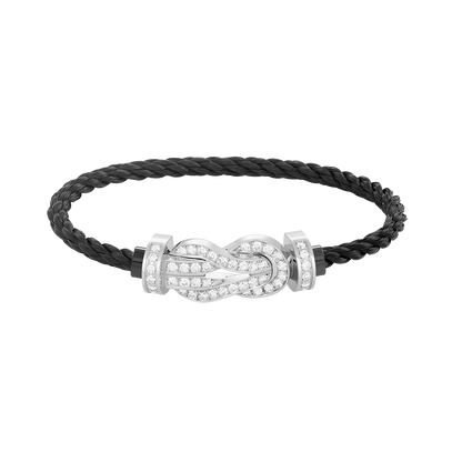 [Perla Lux]CHANCE LARGE 8 FIGURE BUCKLE FULL DIAMOND BRACELET SILVER