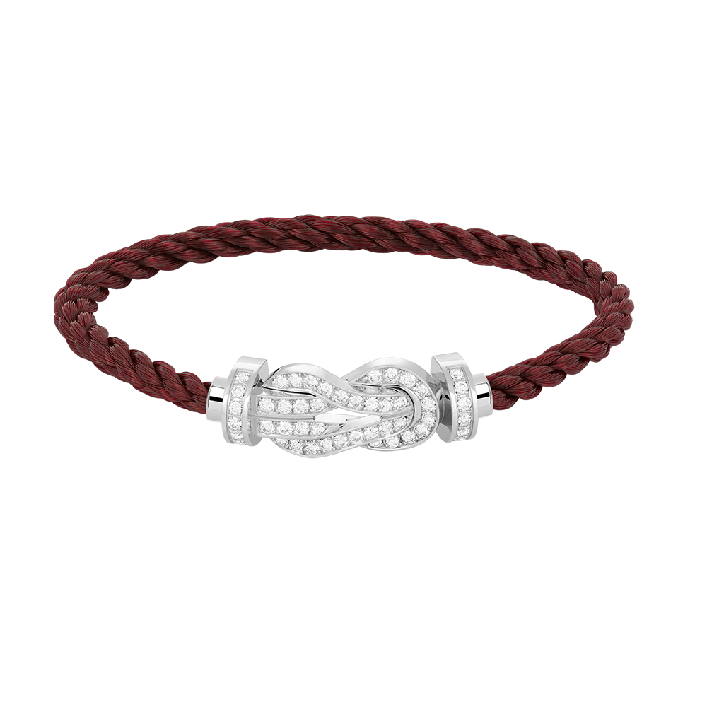 [Perla Lux]CHANCE LARGE 8 FIGURE BUCKLE FULL DIAMOND BRACELET SILVER
