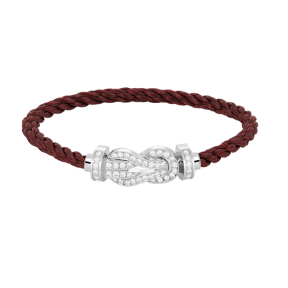 [Perla Lux]CHANCE LARGE 8 FIGURE BUCKLE FULL DIAMOND BRACELET SILVER