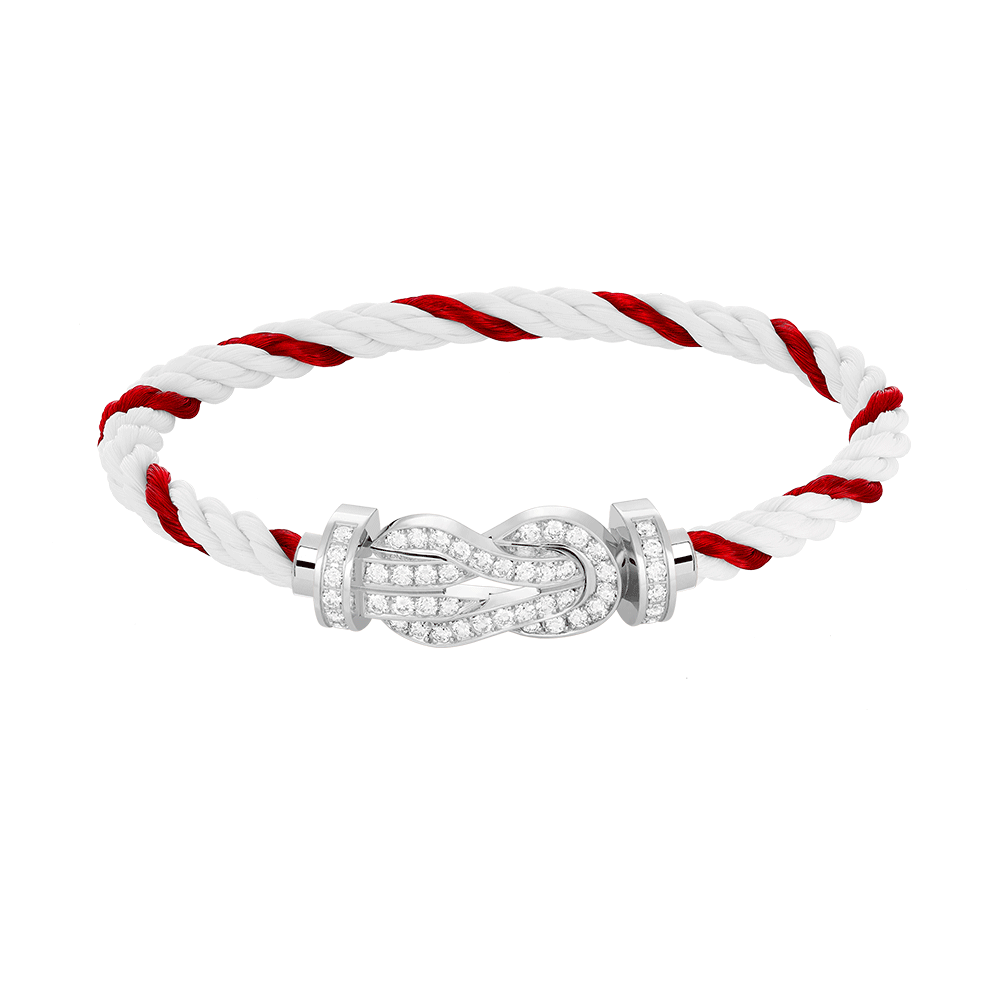 [Perla Lux]CHANCE LARGE 8 FIGURE BUCKLE FULL DIAMOND BRACELET SILVER