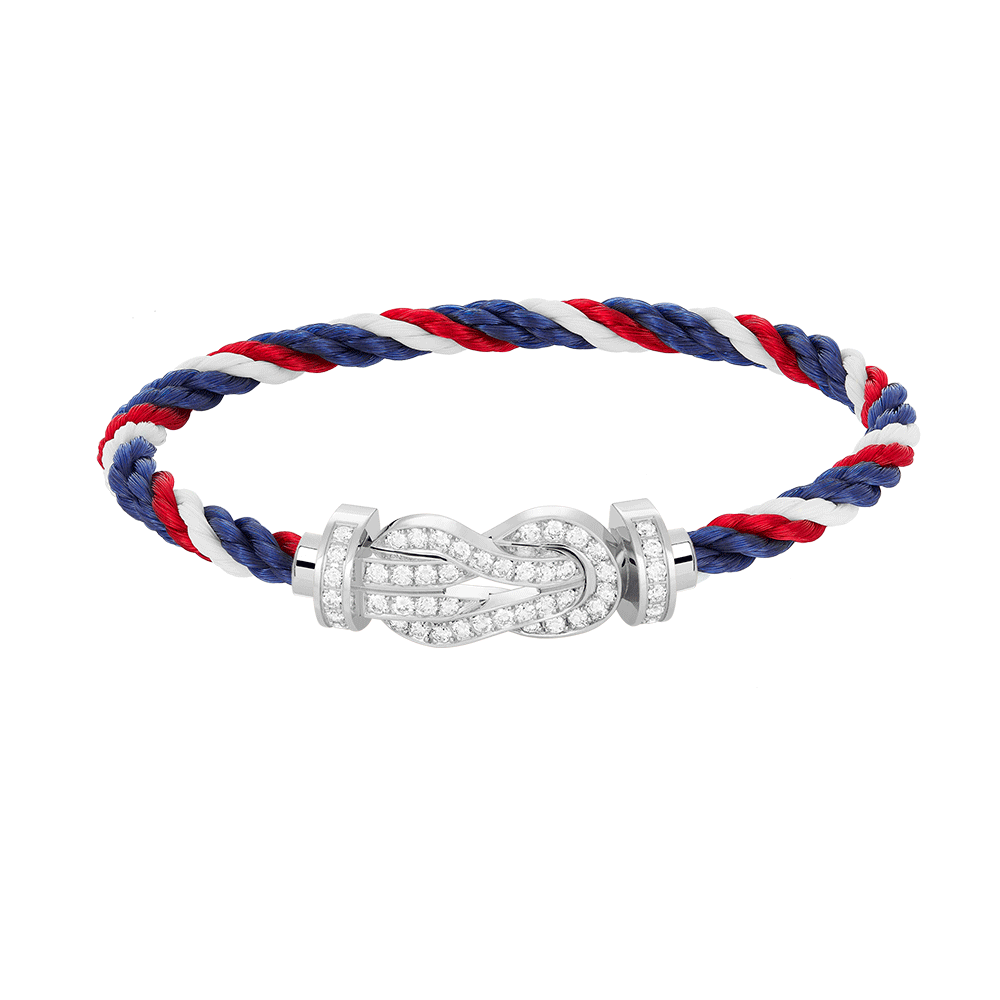 [Perla Lux]CHANCE LARGE 8 FIGURE BUCKLE FULL DIAMOND BRACELET SILVER