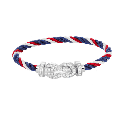 [Perla Lux]CHANCE LARGE 8 FIGURE BUCKLE FULL DIAMOND BRACELET SILVER