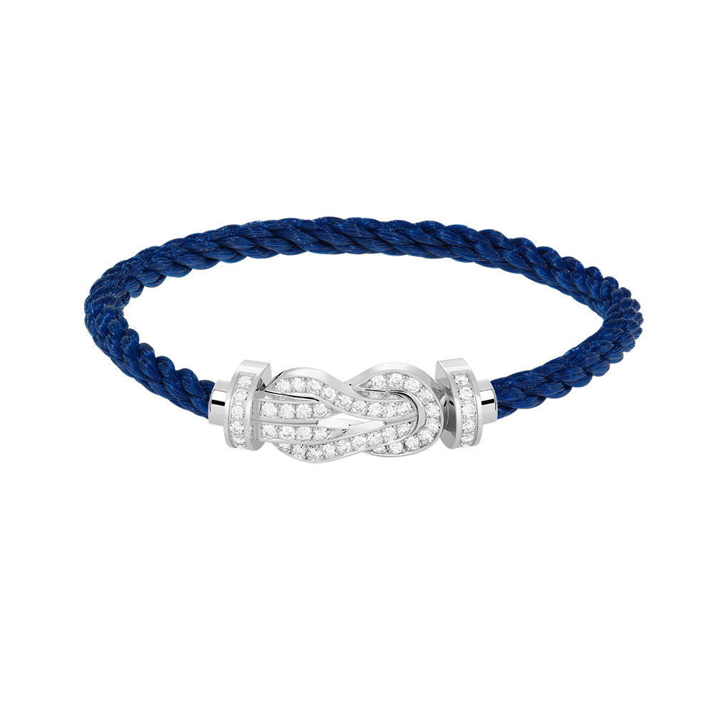 [Perla Lux]CHANCE LARGE 8 FIGURE BUCKLE FULL DIAMOND BRACELET SILVER