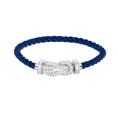 [Perla Lux]CHANCE LARGE 8 FIGURE BUCKLE FULL DIAMOND BRACELET SILVER