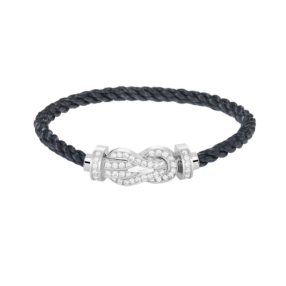 [Perla Lux]CHANCE LARGE 8 FIGURE BUCKLE FULL DIAMOND BRACELET SILVER