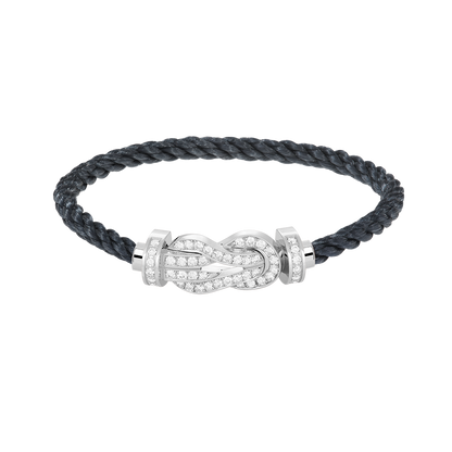 [Perla Lux]CHANCE LARGE 8 FIGURE BUCKLE FULL DIAMOND BRACELET SILVER