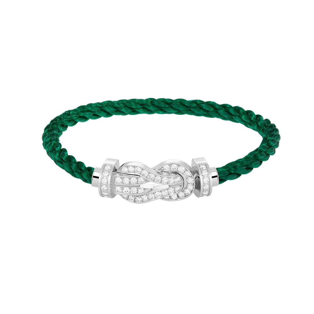 [Perla Lux]CHANCE LARGE 8 FIGURE BUCKLE FULL DIAMOND BRACELET SILVER
