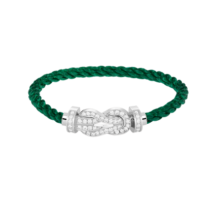 [Perla Lux]CHANCE LARGE 8 FIGURE BUCKLE FULL DIAMOND BRACELET SILVER