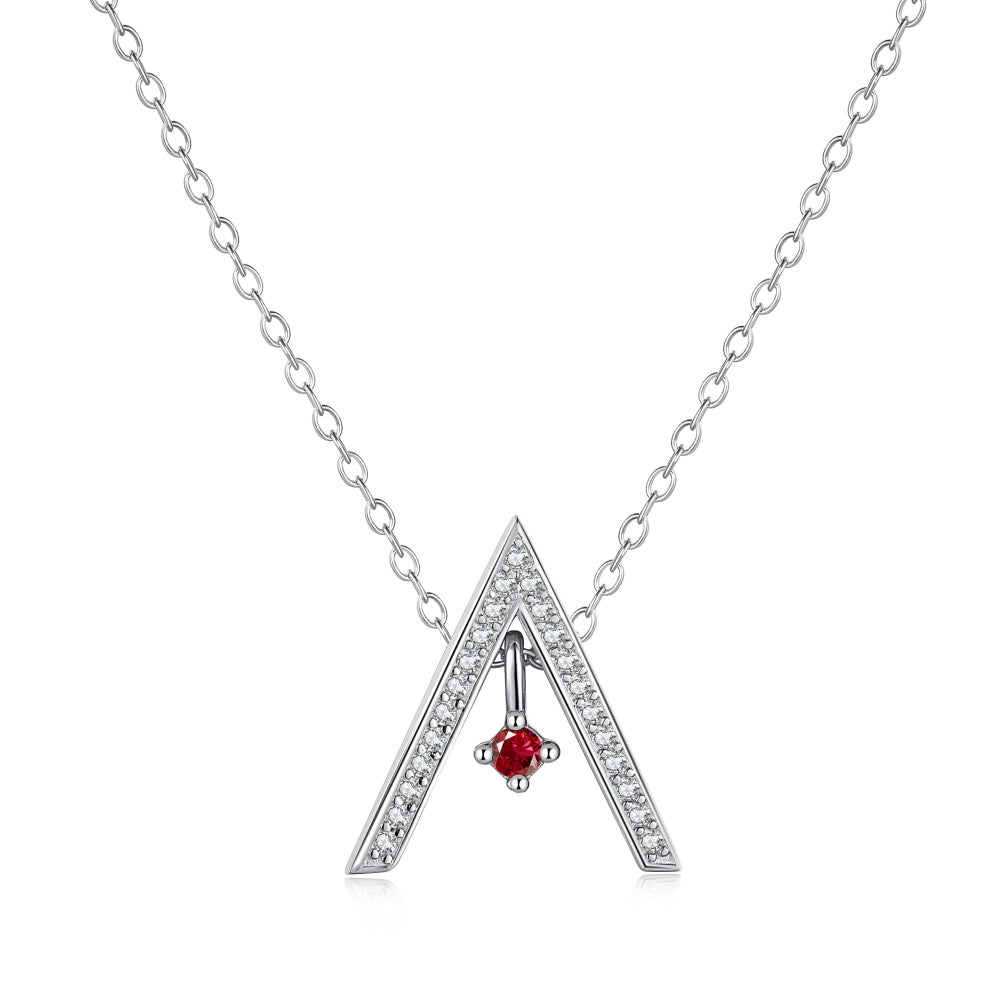 [Perla Lux]Sparkling "A" Shape Necklace