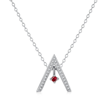 [Perla Lux]Sparkling "A" Shape Necklace