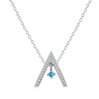 [Perla Lux]Sparkling "A" Shape Necklace