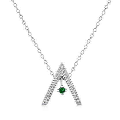 [Perla Lux]Sparkling "A" Shape Necklace