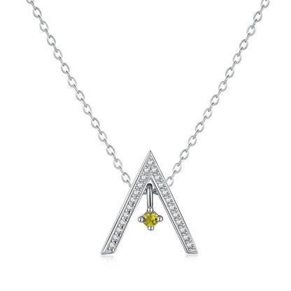 [Perla Lux]Sparkling "A" Shape Necklace