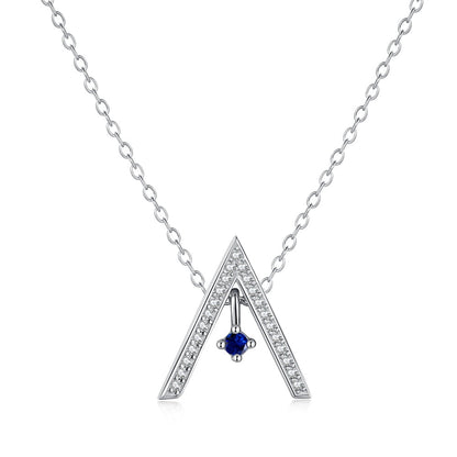 [Perla Lux]Sparkling "A" Shape Necklace