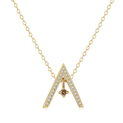 [Perla Lux]Sparkling "A" Shape Necklace