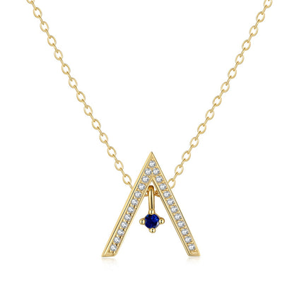 [Perla Lux]Sparkling "A" Shape Necklace