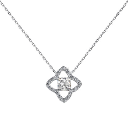 [Perla Lux]Exquisite Flower Shape Princess Cut Necklace