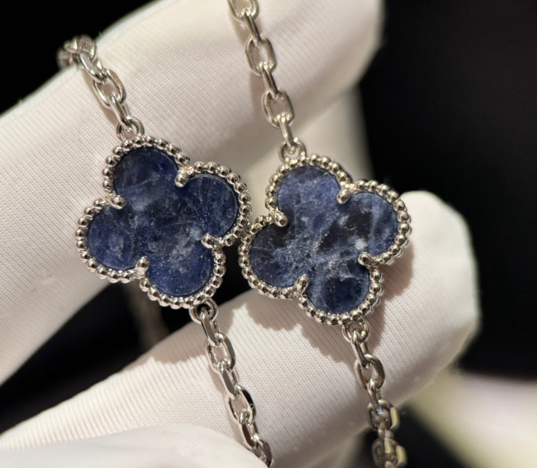 [Perla Lux]CLOVER 10 MOTIFS BIDE STONE NECKLACE