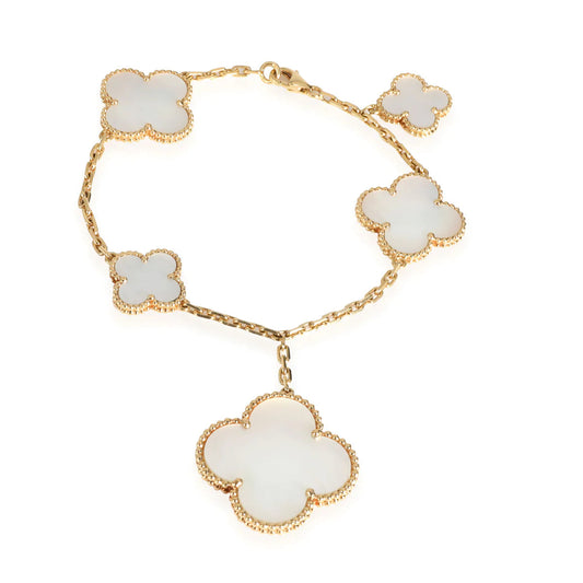 [Perla Lux]MAGIC CLOVER MOP GOLD BRACELET 5 MOTIFS