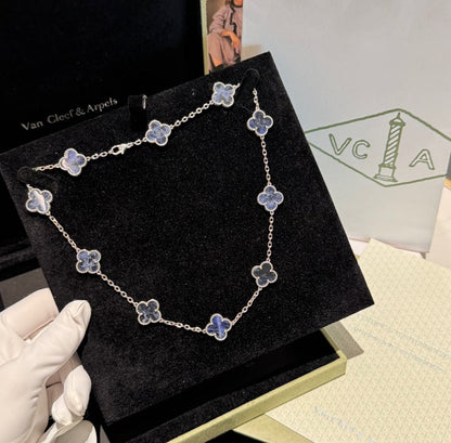 [Perla Lux]CLOVER 10 MOTIFS BIDE STONE NECKLACE