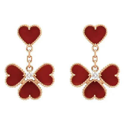 [Perla Lux]SWEET CLOVER CARNELIAN EARRINGS