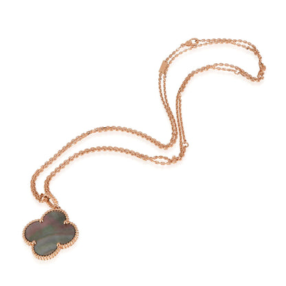 [Perla Lux]CLOVER 25MM GOLD DARK MOP BIG CLOVER NECKLACE