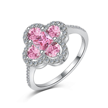 [Perla Lux]Luxurious Eternity Flower Shape Banquet Ring