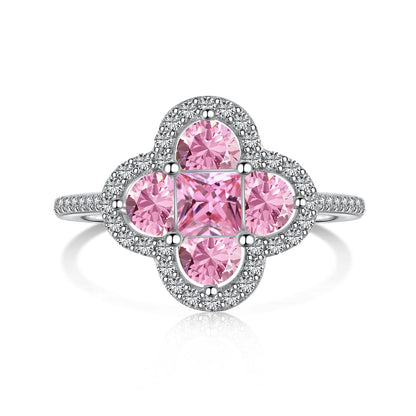 [Perla Lux]Luxurious Eternity Flower Shape Banquet Ring