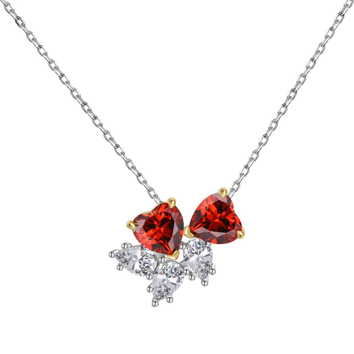 [Perla Lux]Dainty Red Heart Necklace
